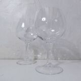 2 verres à pied en cristal vin dégustation