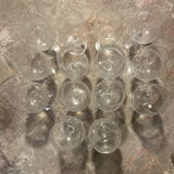 Set of crystal wine glasses