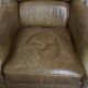Olive Green Cowhide Leather Armchair