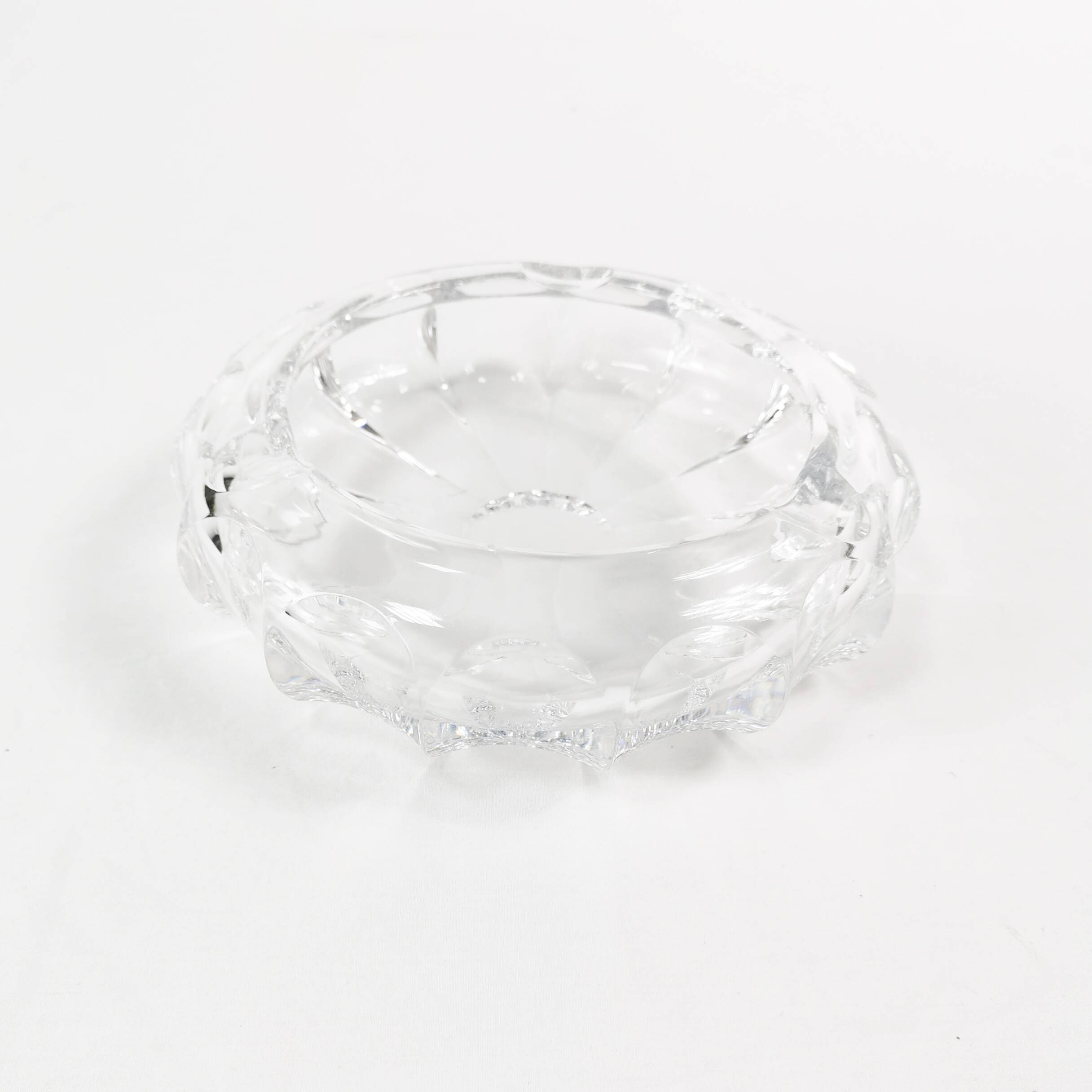 Mid Century Crystal Ashtray, Belgium 1960s