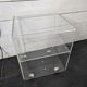 1970s Plexiglas side table on wheels