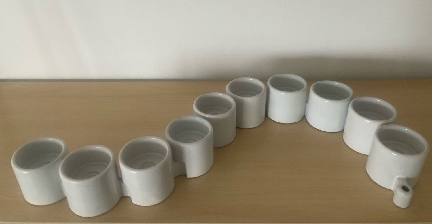 Set of 10 vintage candlesticks by Elhén Johansson