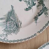 Flat ironstone plates, set of 6