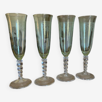 Set of 4 champagne flutes