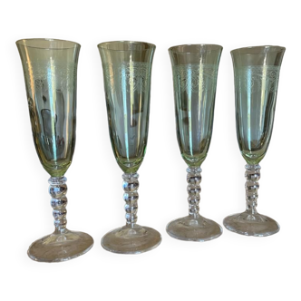 Set of 4 champagne flutes