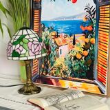 Lamp inspired by vintage Tiffany style Art Nouveau.