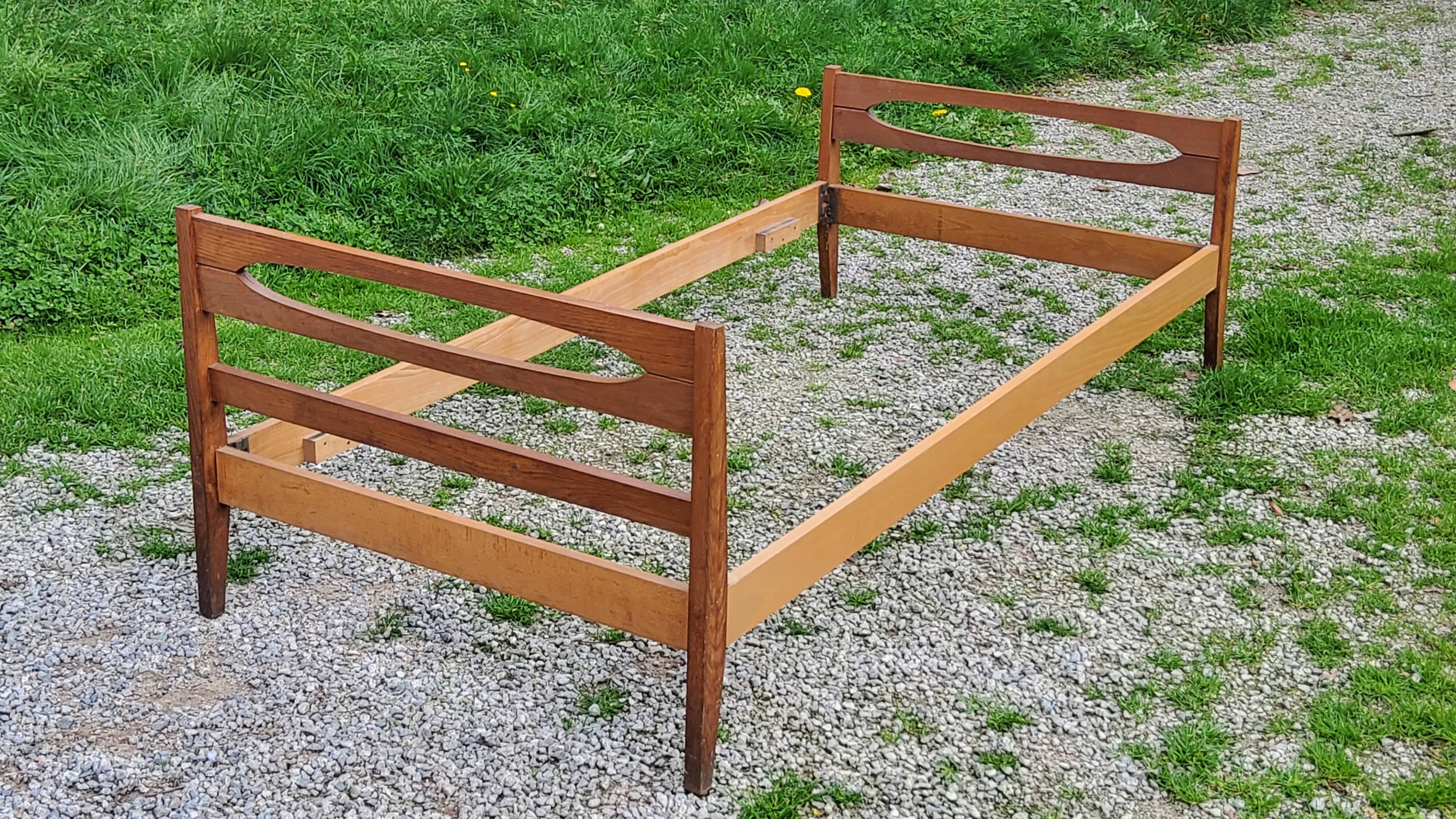 Vintage 50s oak daybed