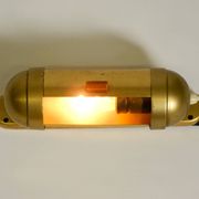 Original 1930s cabin submarine wall lamp in streamlined design