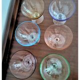 Coupes en verre coloré - lot de 6