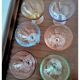Coupes en verre coloré - lot de 6