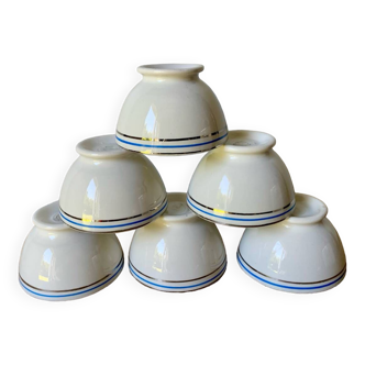 Six small old Boch Frères Keramis bowls