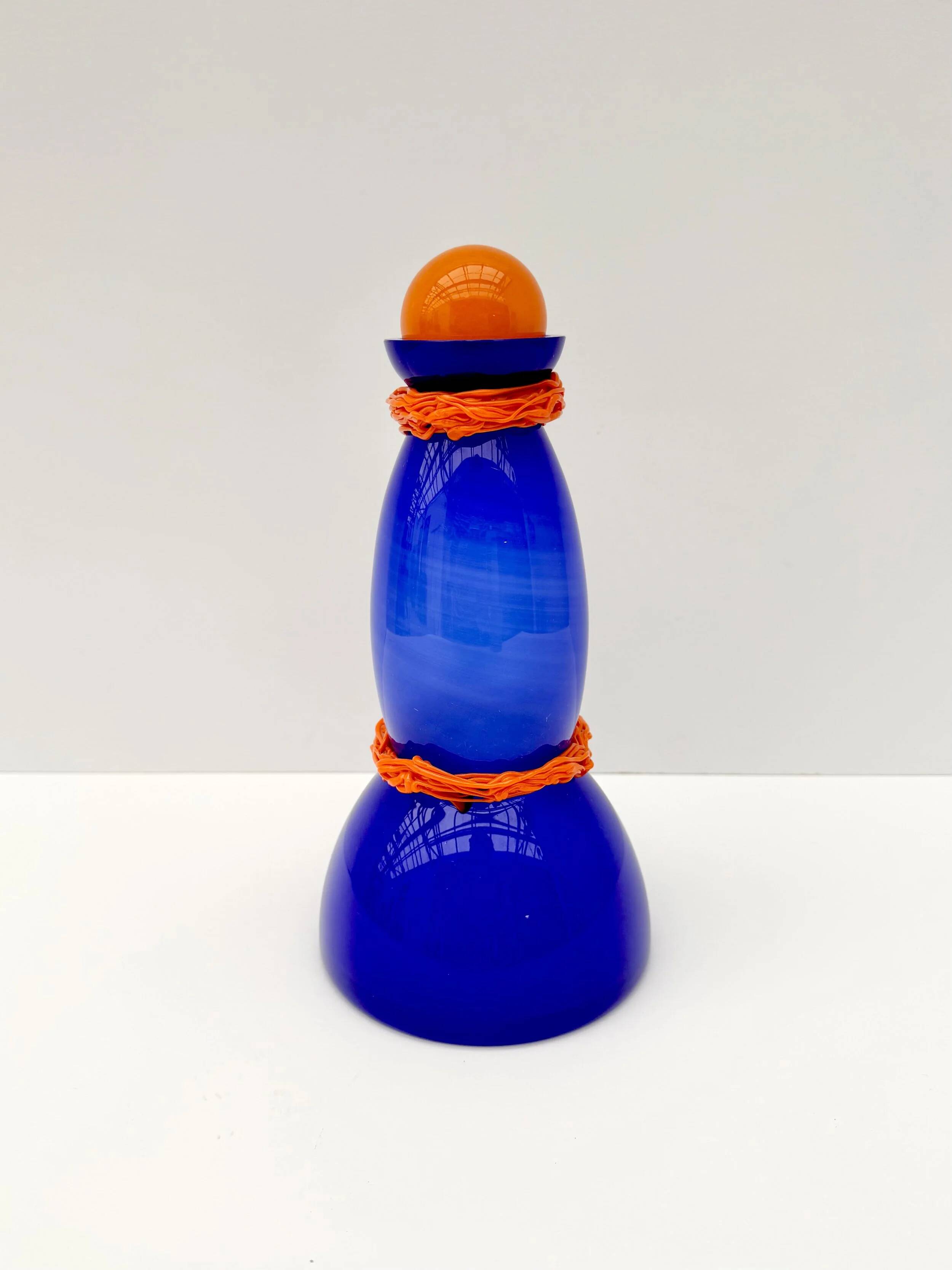 Bottle by Vincenzo Nason & Cie in Murano glass, Italy 1980