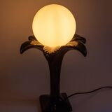 Ceramic palm tree lamp, 80s