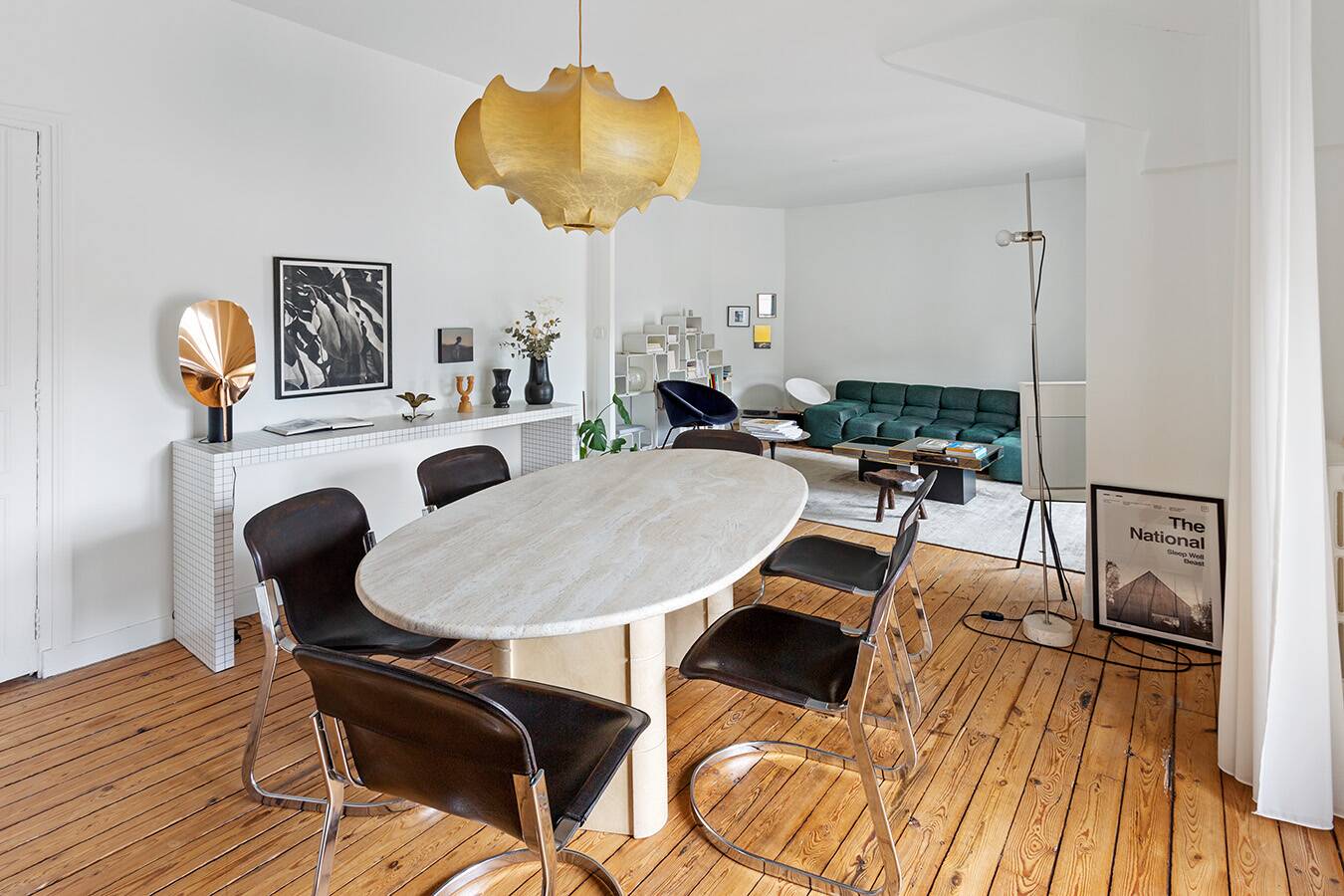 Roche Bobois travertine table