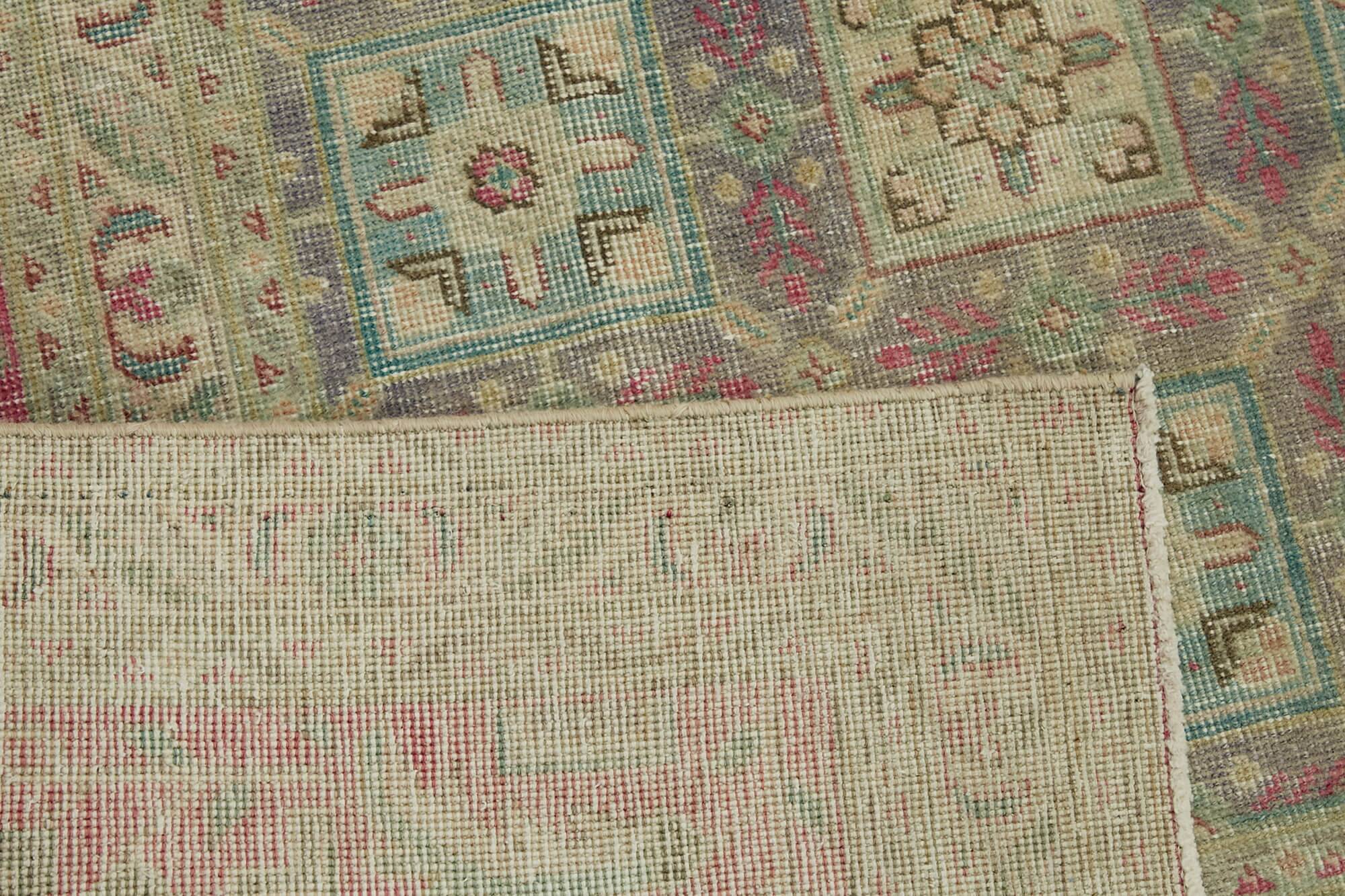 Hand-Knotted Persian Antique 1970s 241 cm x 340 cm Beige Wool Carpet