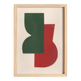 Collage abstrait - peinture b233 signée eawy