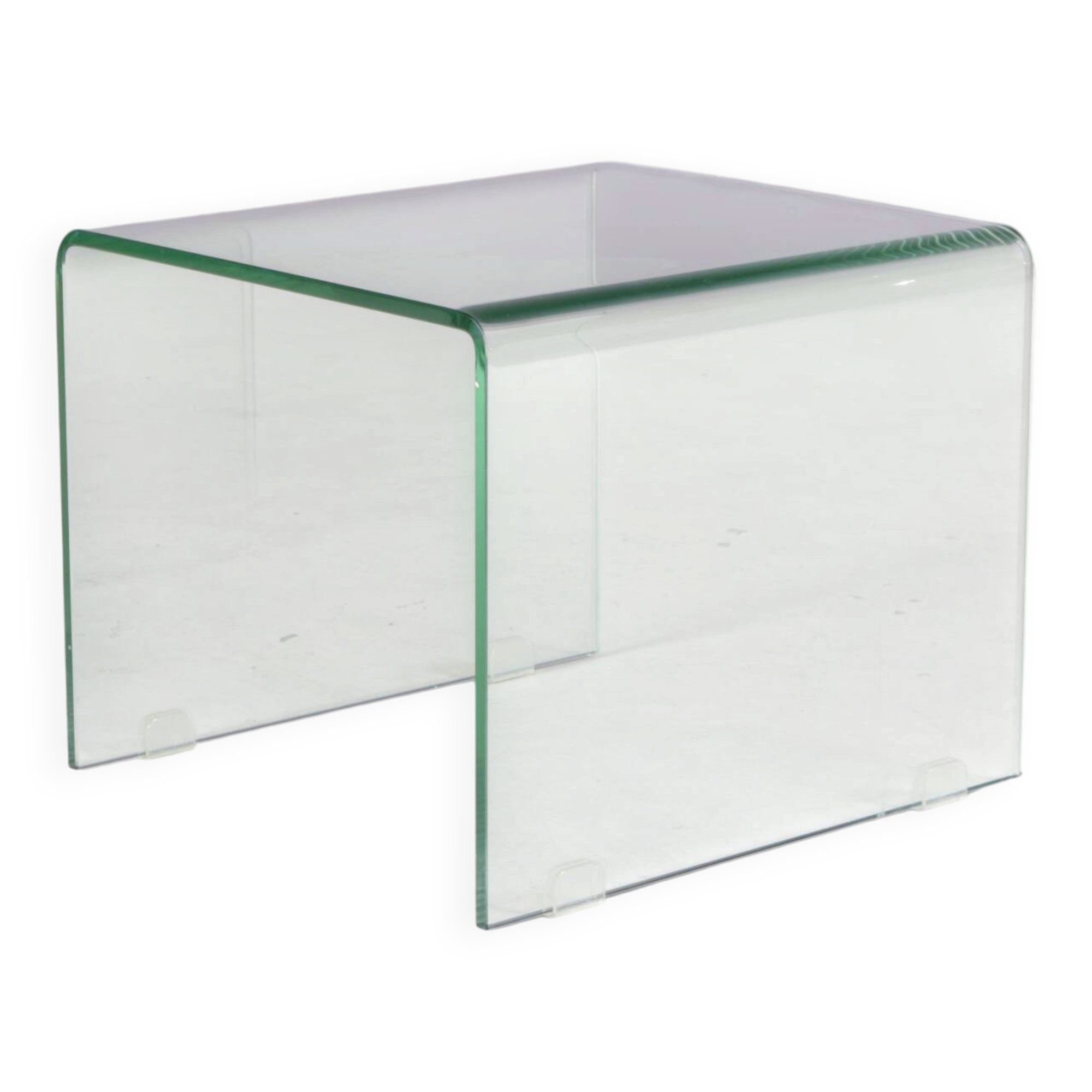 1980s glass "Waterfall" side table by Fiam, Italy