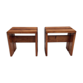 Pair of stools by Charlotte Perriand for Arcs, 1960