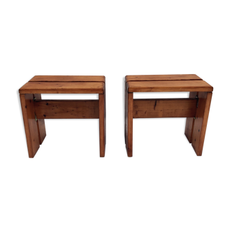 Pair of stools by Charlotte Perriand for Arcs, 1960