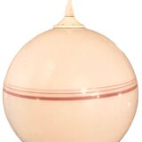 Suspension vintage en verre opalin