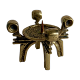 Brutalist Bronze Candle Holder, 1970s