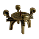 Brutalist Bronze Candle Holder, 1970s