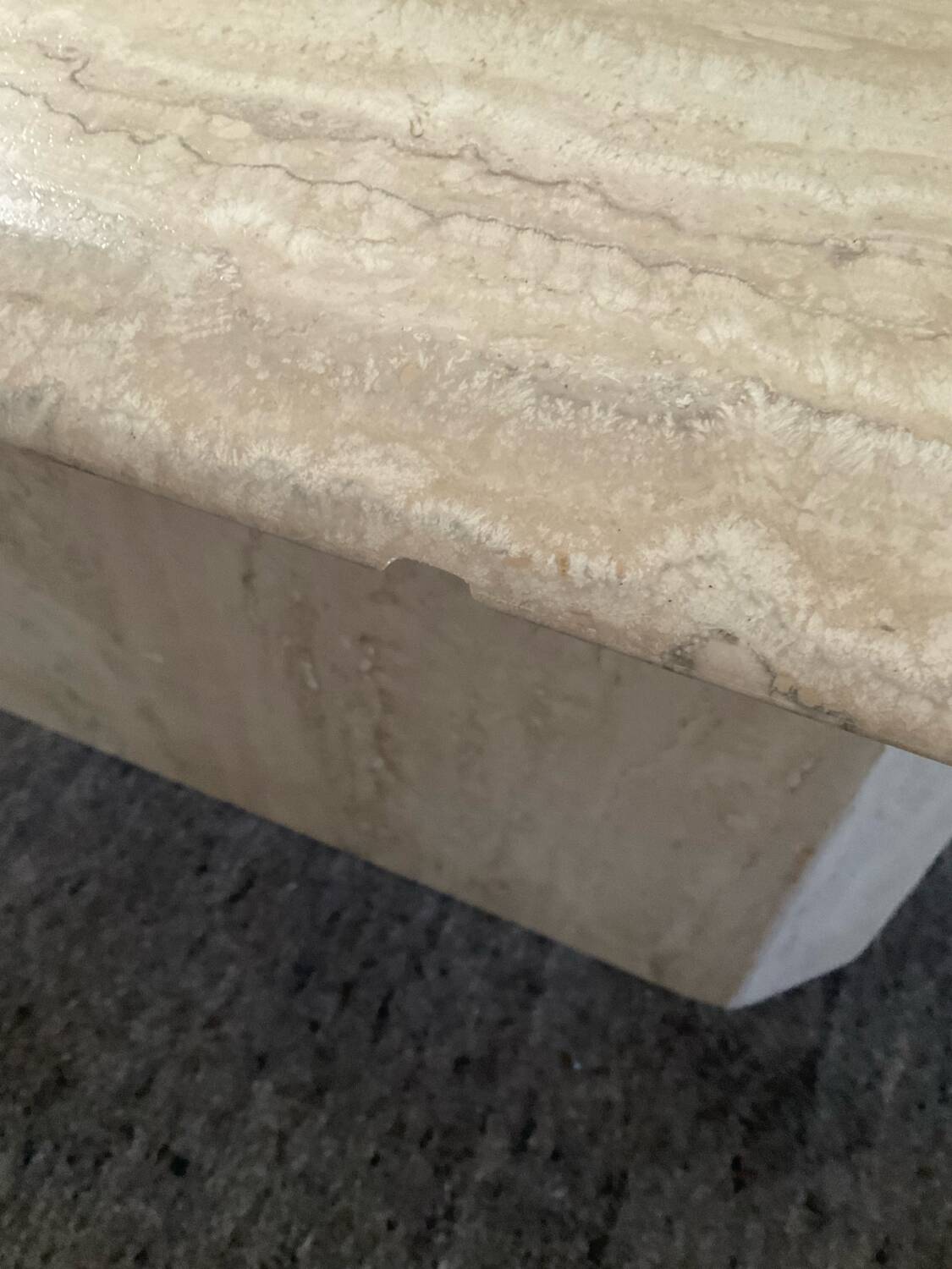 1970s travertine coffee table