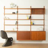 Classic shelving system from the 1950s in teak veneer by Poul Cadovius for Cado