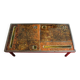 Coffee table by Robert and Jean Cloutier in steel and enameled lava stone Vintage 1950