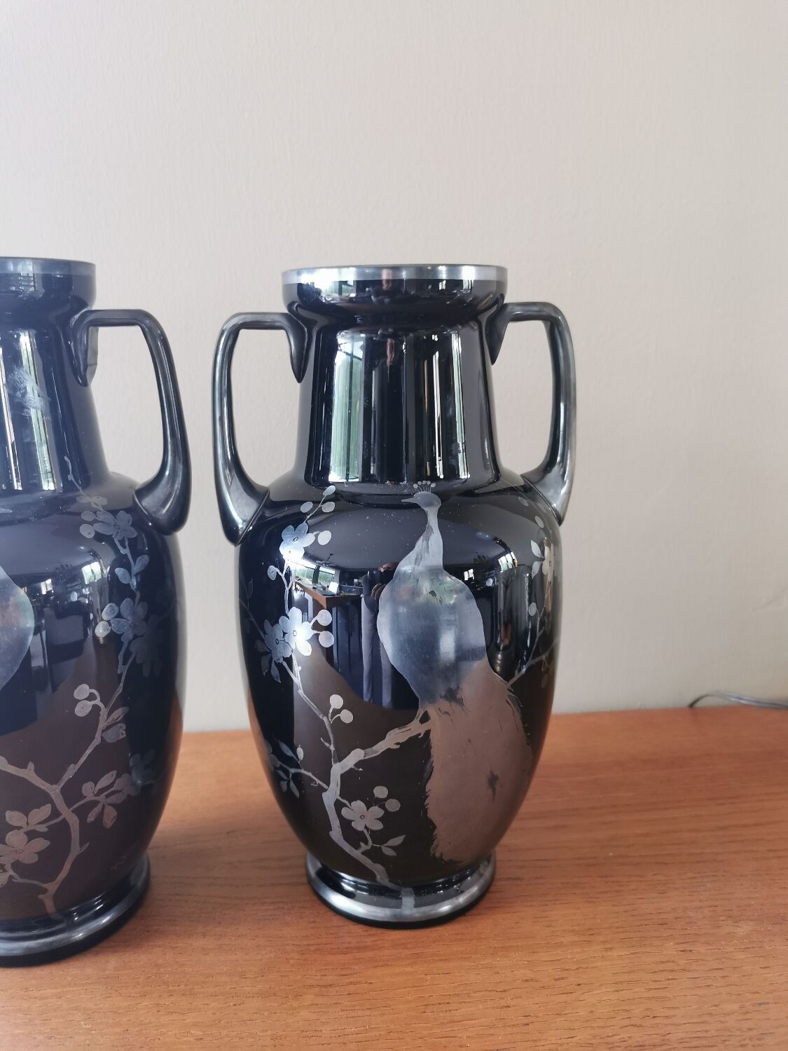 Pair of art deco vases signed Hem Michel Herman