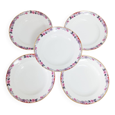 Lot de 5 assiettes creuses en porcelaine de limoges Bhl