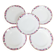 Set of 5 deep plates in Limoges porcelain Bhl