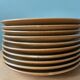 Set of 10 small vintage plates in Stoneware CNP Village France