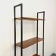 Vintage Italian modular teak and metal bookcase