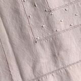 Antique linen and cotton towel dyed in soft pink