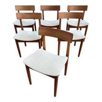 6 Scandinavian teak chairs by Nils Jonsson