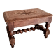 Small old carved wooden bench