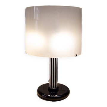 Lampe de table en verre et plastique Italia 70s