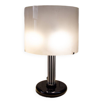 Lampe de table en verre et plastique Italie 1970