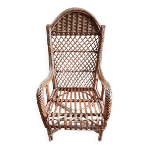 fauteuil rotin enfant