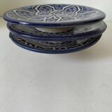 Trio of Moroccan glazed earthenware bowls