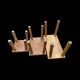 Trio of Brutalist nesting tables in solid oak – 1960s/70s
