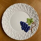 Assiettes dessert barbotine fruits