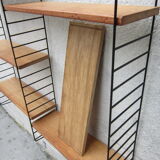 Large shelf String of the ' 60s, solid oak shelves