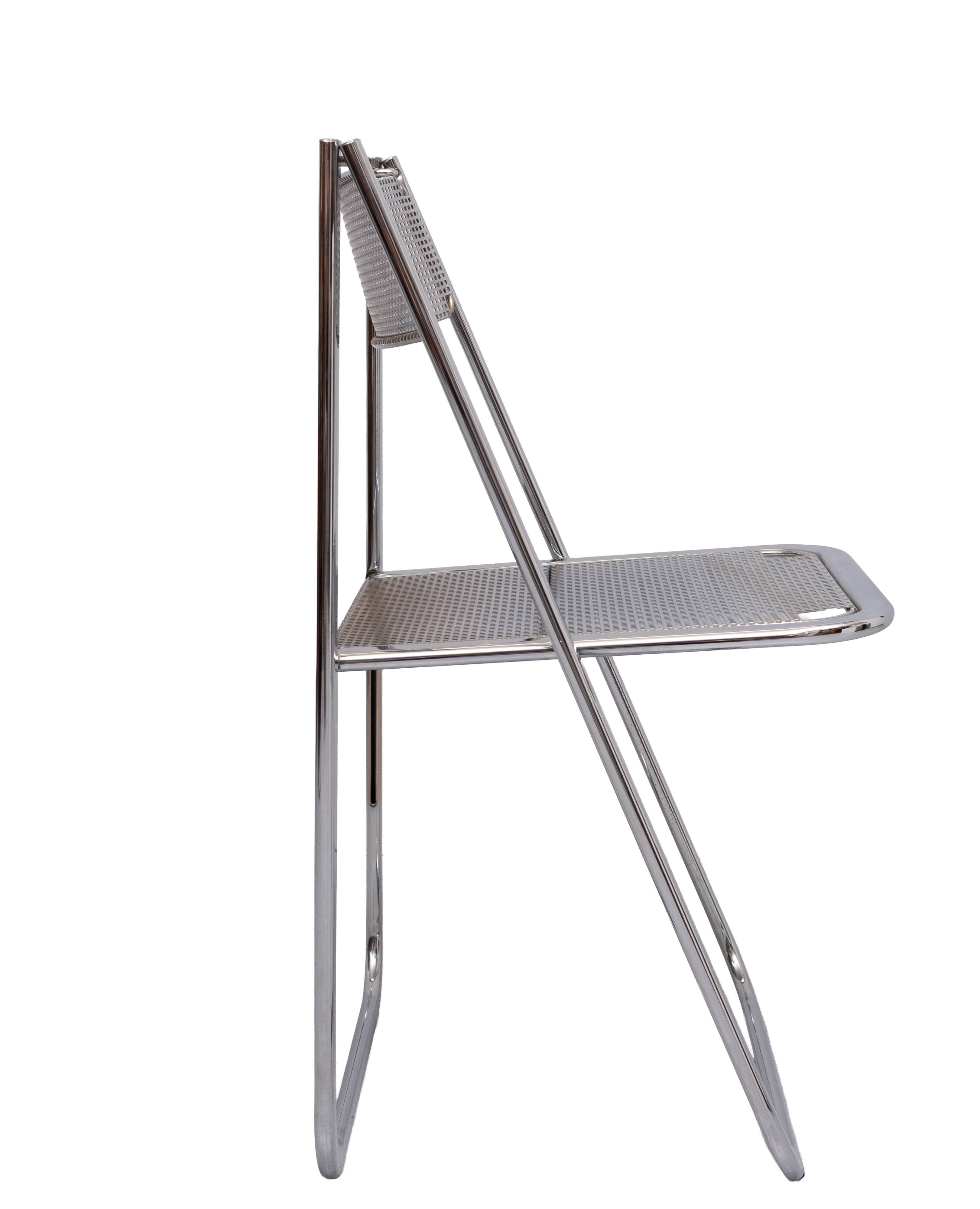 Arrben chrome folding chair 1970s Italy