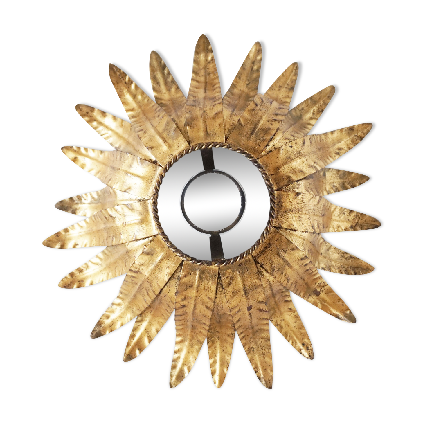 Wall lamp or ceiling lamp flower in gilded metal
