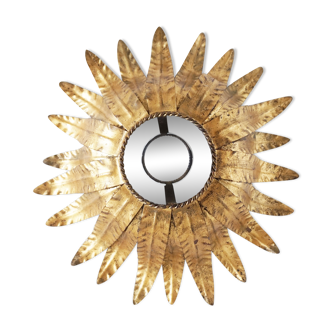 Wall lamp or ceiling lamp flower in gilded metal