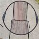 Set de 5 fauteuils en fer et scoubidou des années 50/60