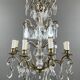 Bronze, brass and crystal chandelier, early 20th century.