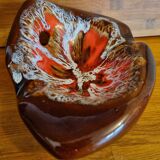 Vallauris red flamed pocket ashtray